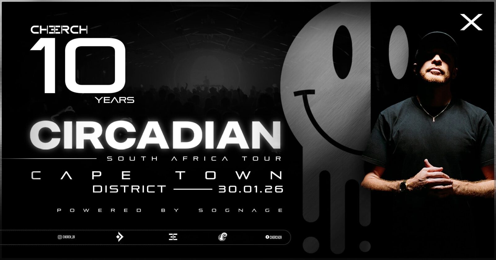 10 YEARS OF CHERCH: CIRCADIAN Cape town event cover image